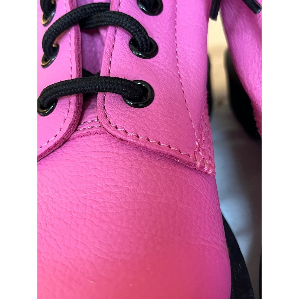 Dr Martens Pink Leather 8 Eye Lace‎ Up Boots Women US 7 EU 38 girlhoodcore goth - Picture 8 of 9